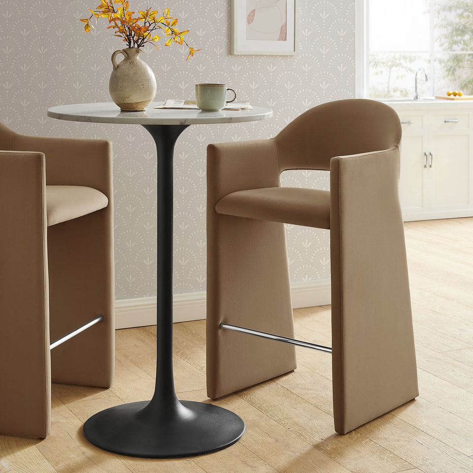 Talia 41 Inch Performance Velvet Bar Stool by Modway