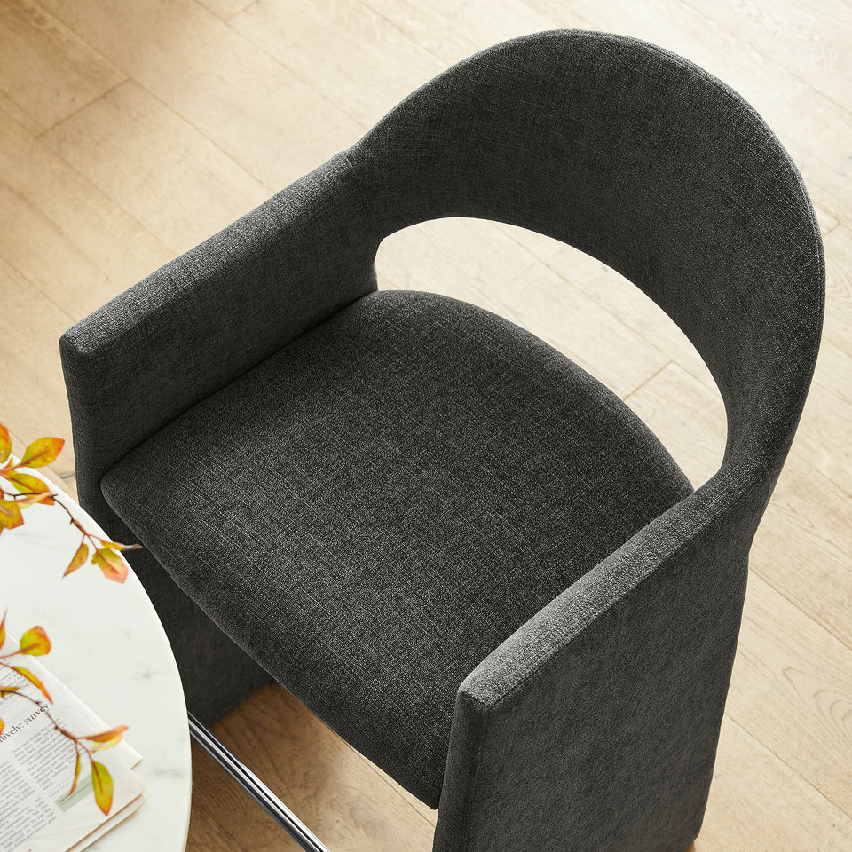 Talia 41 Inch Upholstered Fabric Bar Stool by Modway