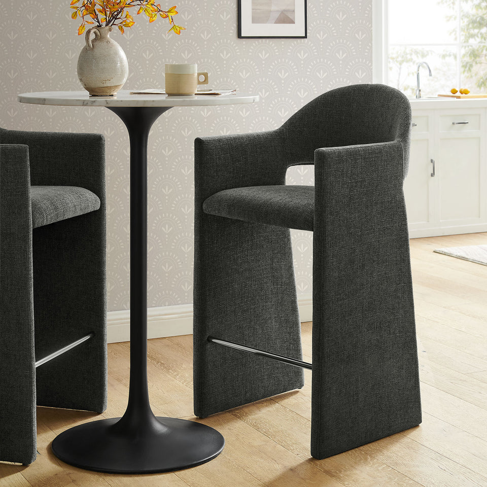 Talia 41 Inch Upholstered Fabric Bar Stool by Modway
