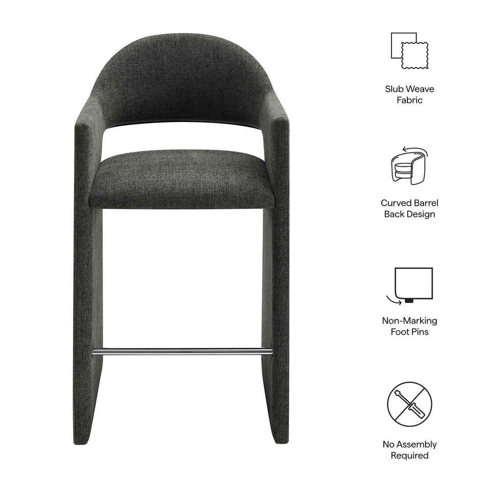 Talia 41 Inch Upholstered Fabric Bar Stool