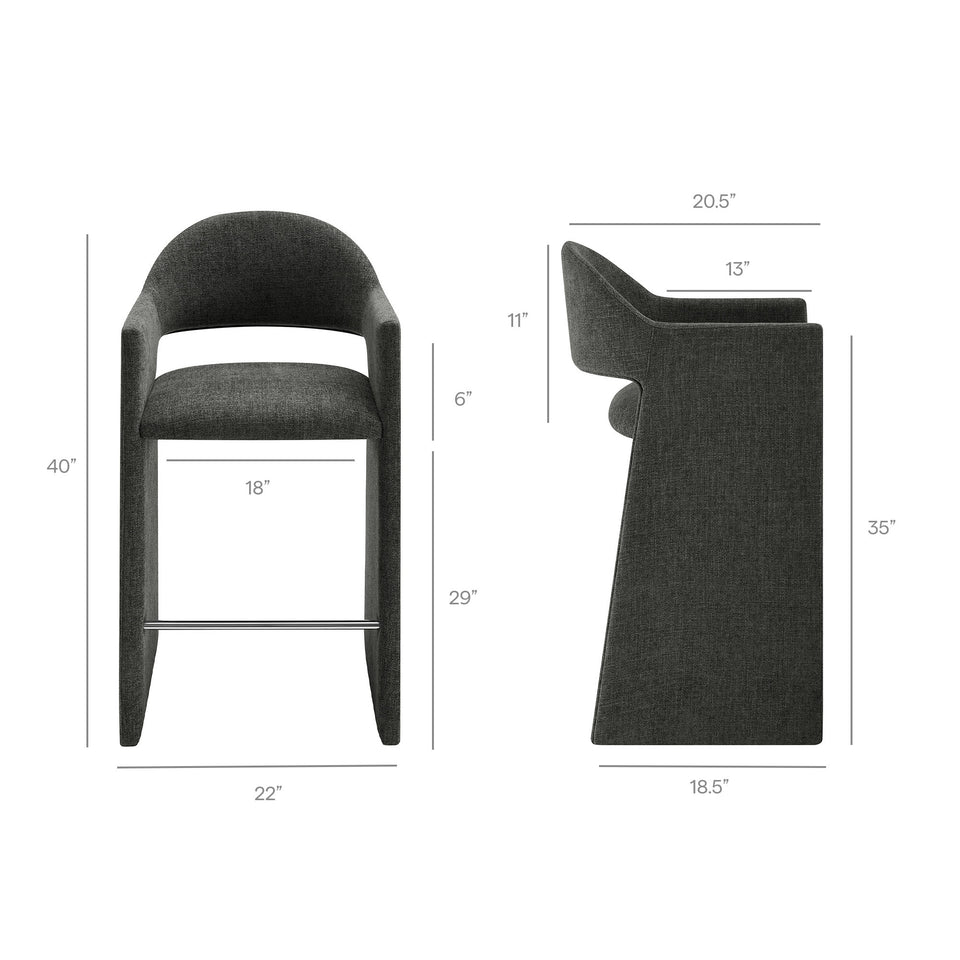 Talia 41 Inch Upholstered Fabric Bar Stool by Modway