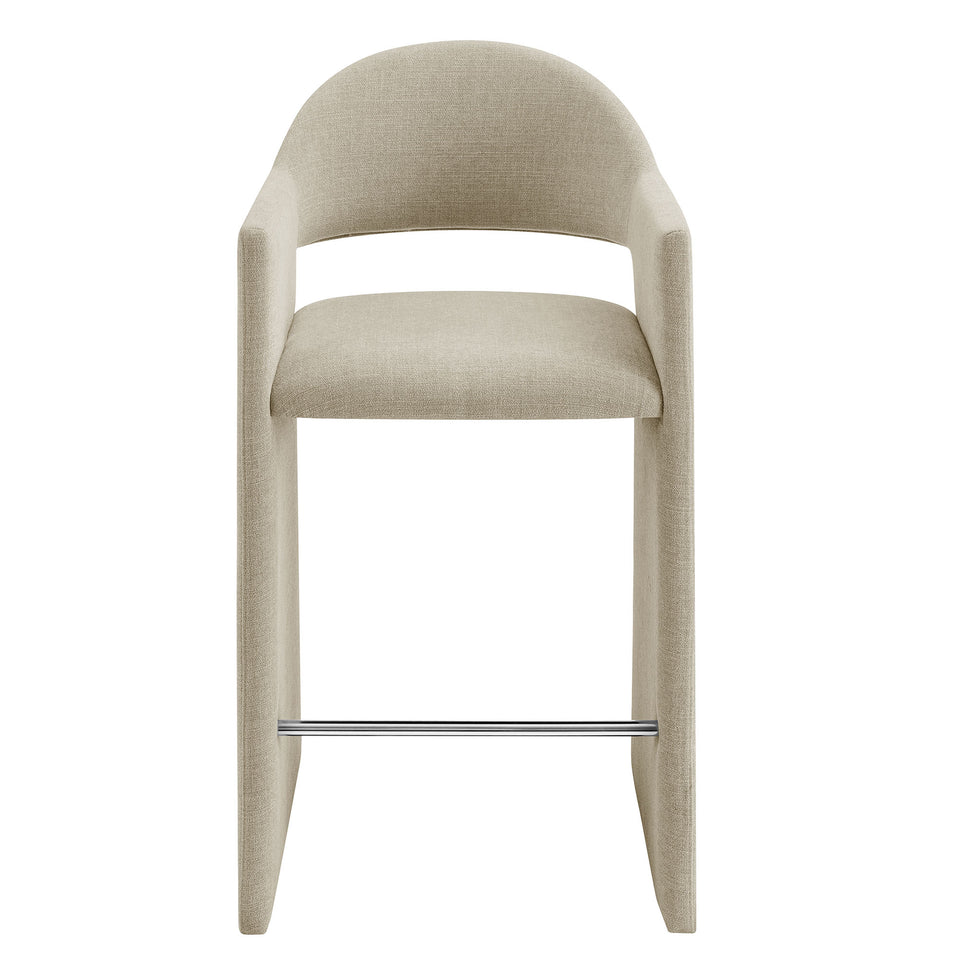 Talia 41 Inch Upholstered Fabric Bar Stool by Modway