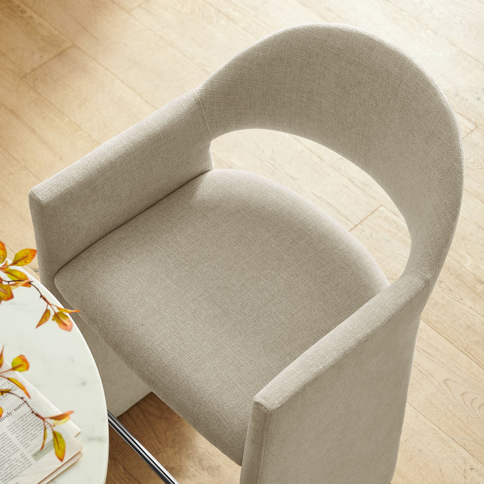 Talia 41 Inch Upholstered Fabric Bar Stool by Modway