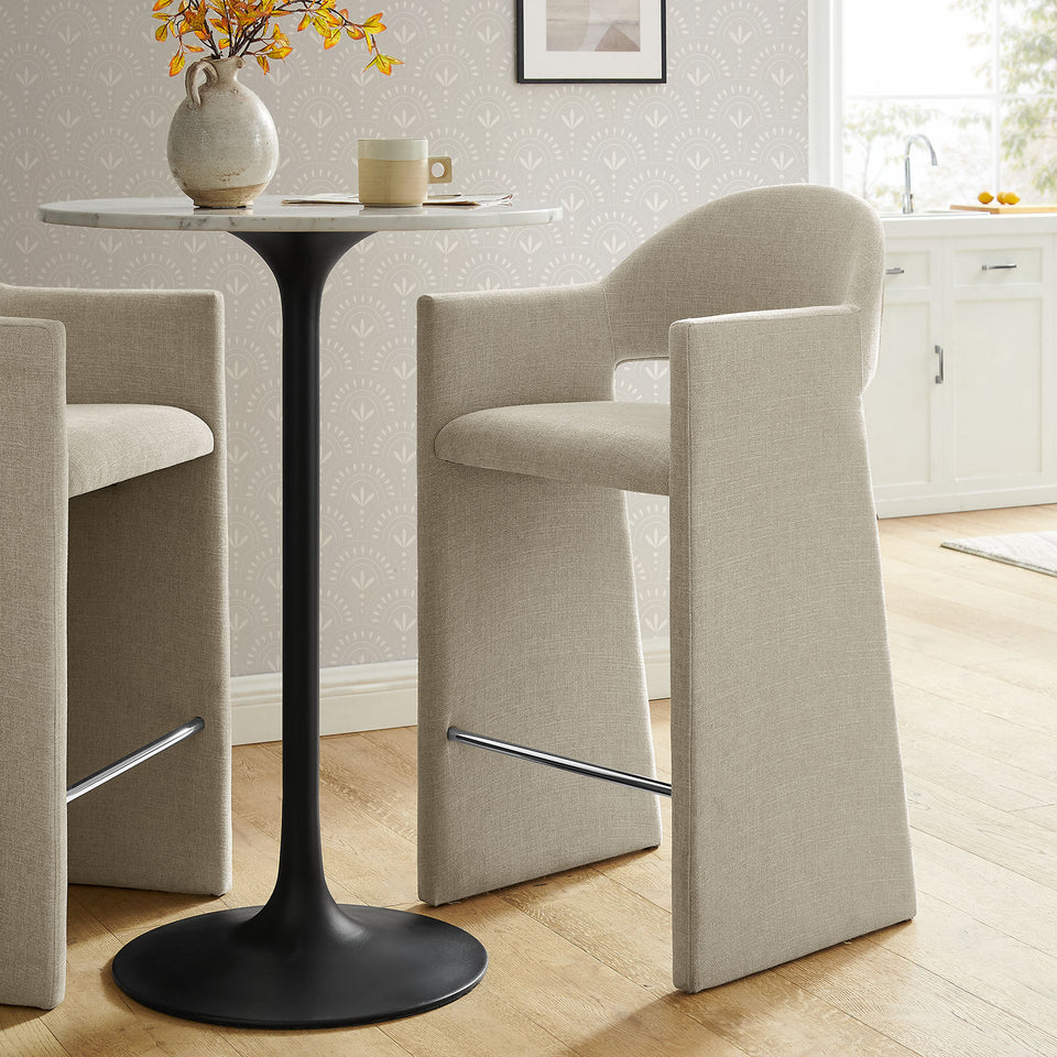 Talia 41 Inch Upholstered Fabric Bar Stool by Modway