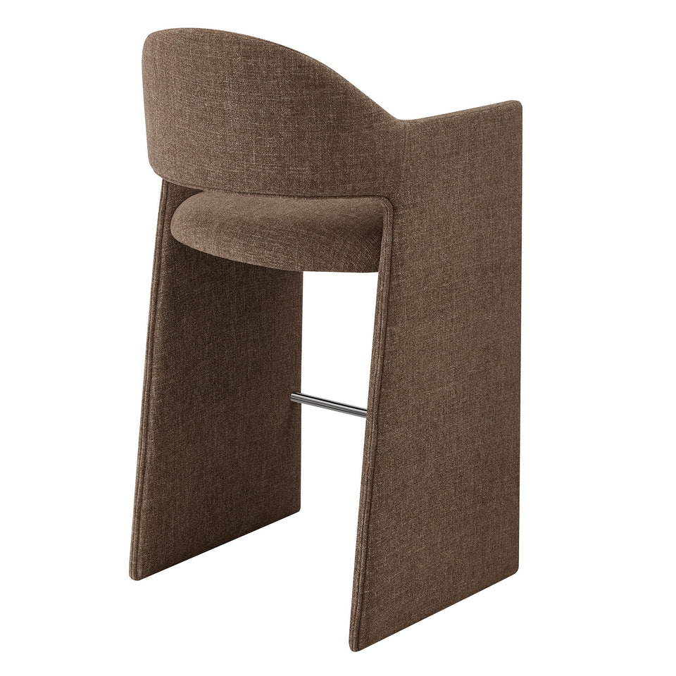 Talia 41 Inch Upholstered Fabric Bar Stool by Modway