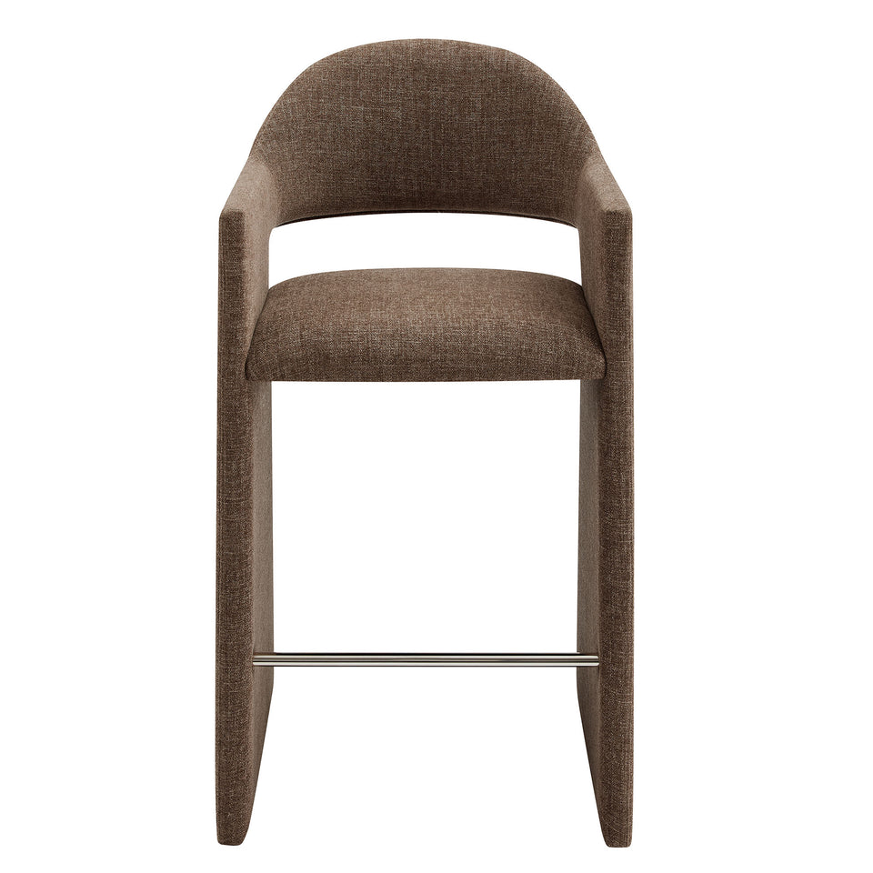 Talia 41 Inch Upholstered Fabric Bar Stool by Modway