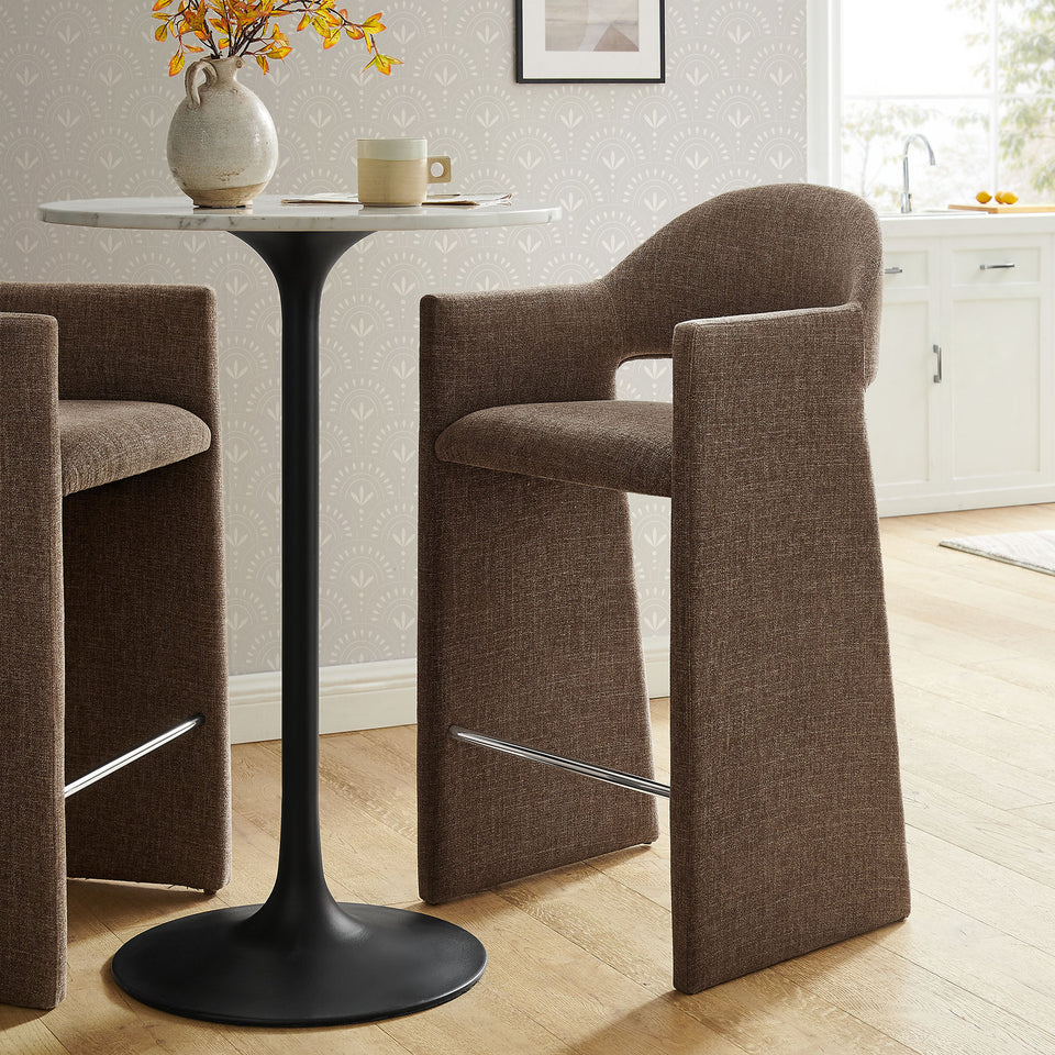 Talia 41 Inch Upholstered Fabric Bar Stool by Modway