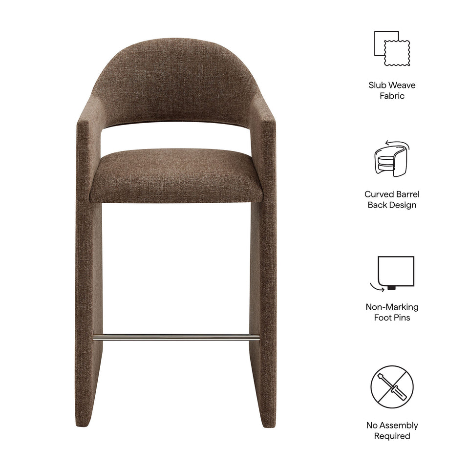 Talia 41 Inch Upholstered Fabric Bar Stool by Modway