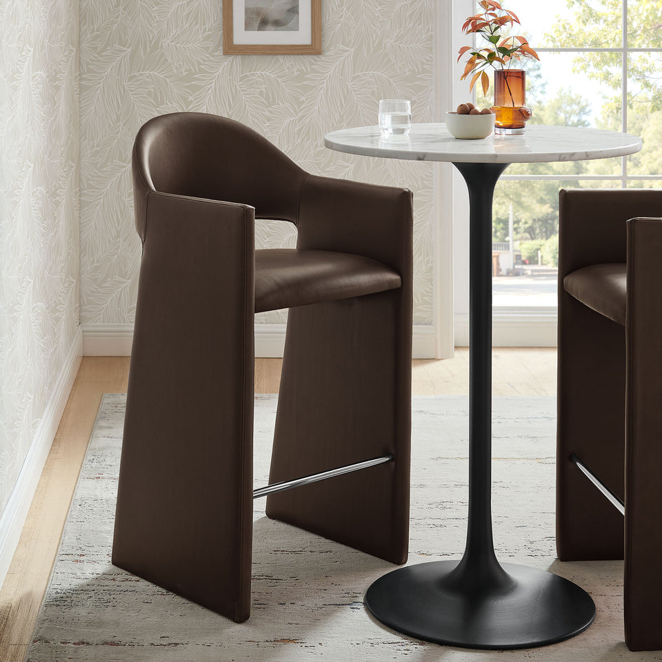 Talia 41 Inch Vegan Leather Bar Stool by Modway
