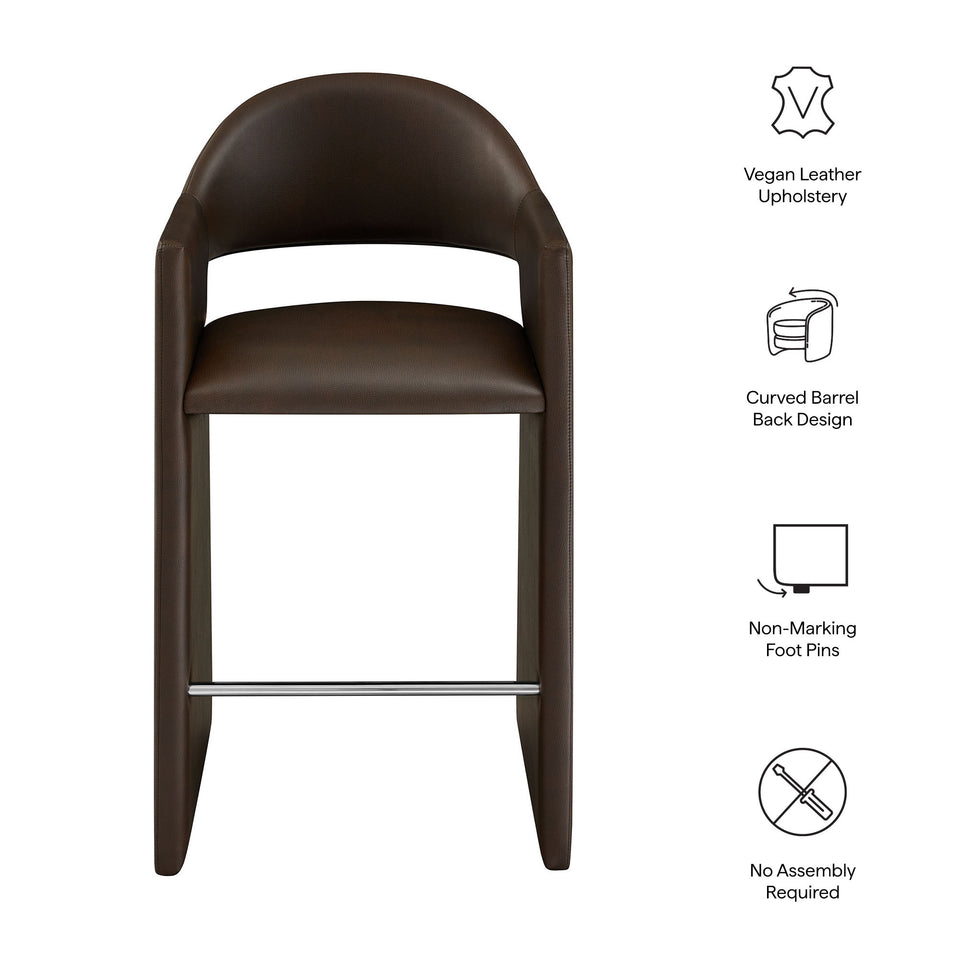Talia 41 Inch Vegan Leather Bar Stool by Modway