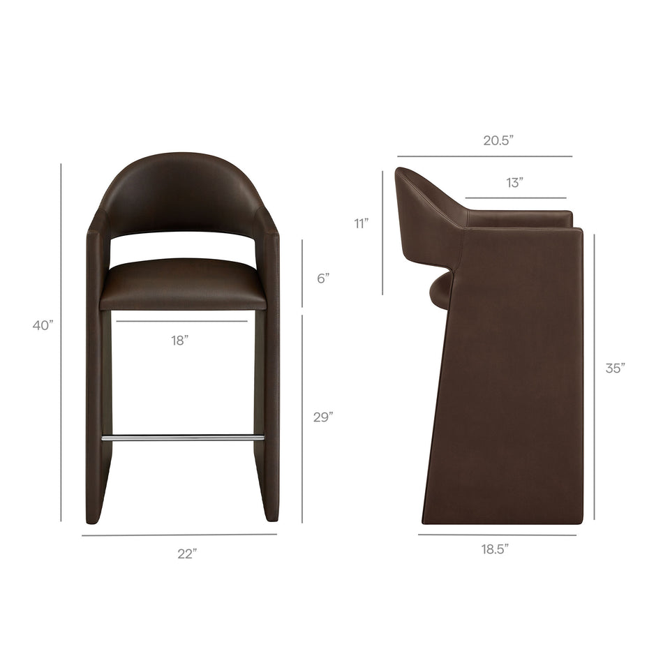 Talia 41 Inch Vegan Leather Bar Stool by Modway