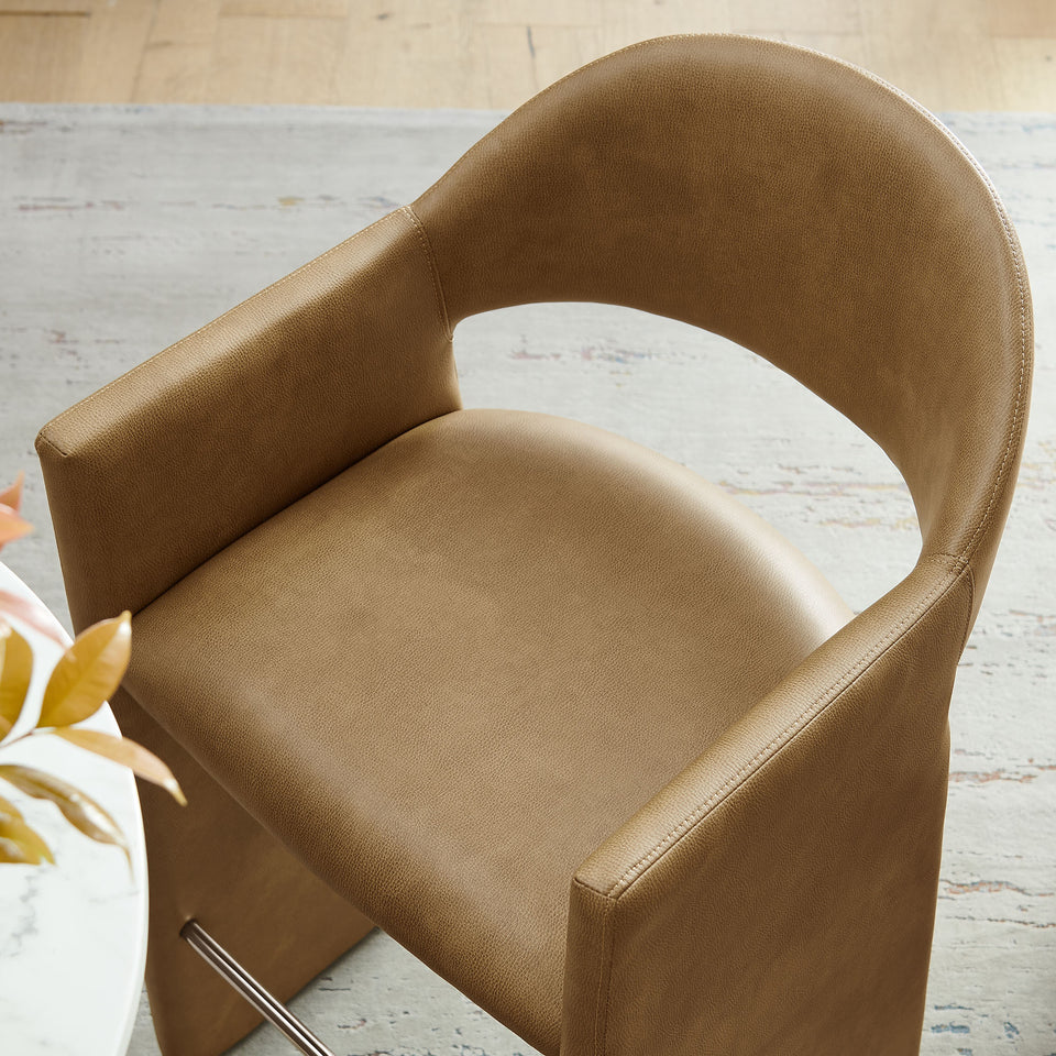 Talia 41 Inch Vegan Leather Bar Stool by Modway