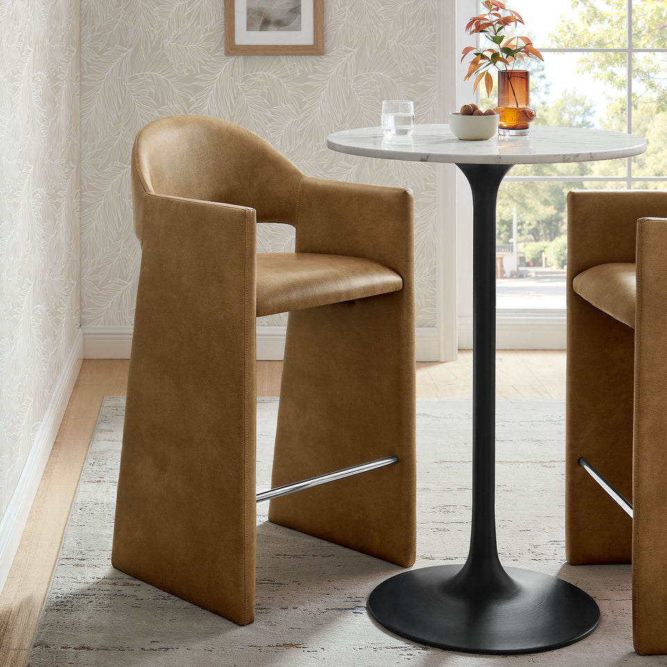 Talia 41 Inch Vegan Leather Bar Stool by Modway
