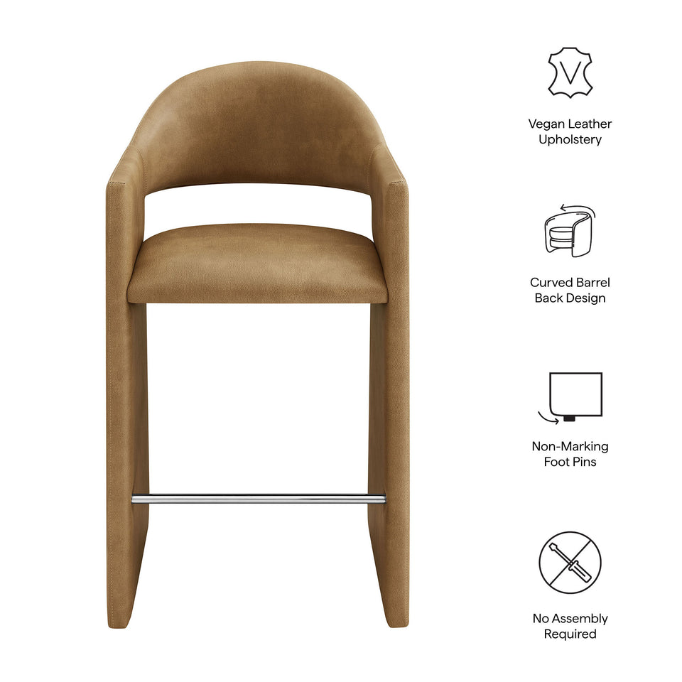 Talia 41 Inch Vegan Leather Bar Stool by Modway