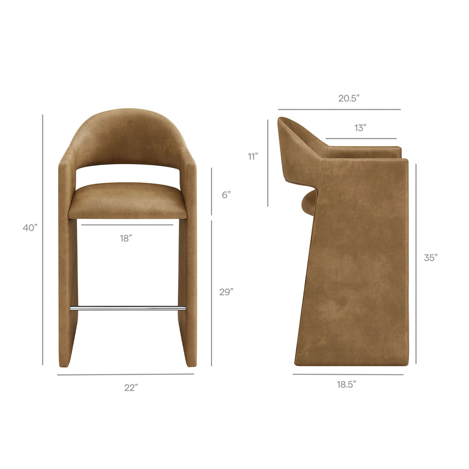 Talia 41 Inch Vegan Leather Bar Stool by Modway