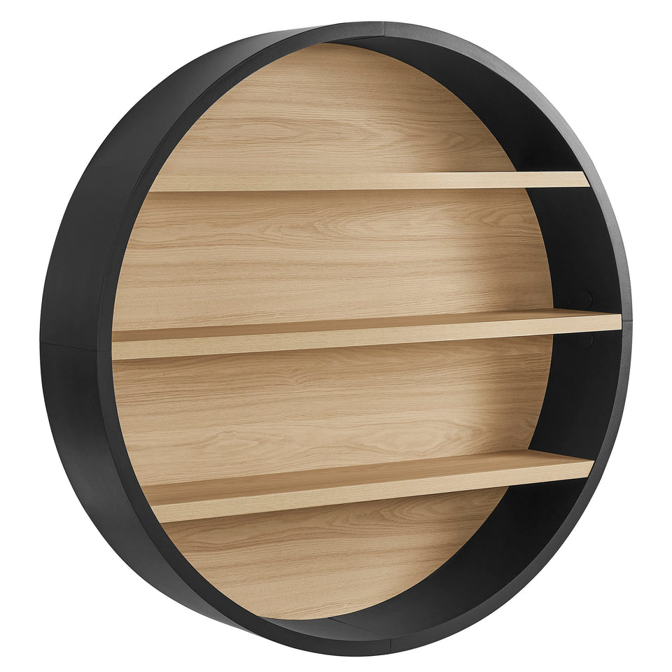 Romy 47" Round Wall Book Shelf by Modway