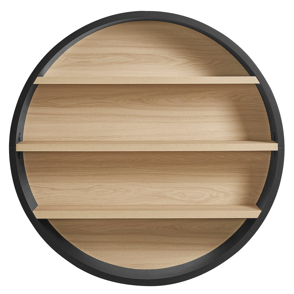 Romy 47" Round Wall Book Shelf by Modway