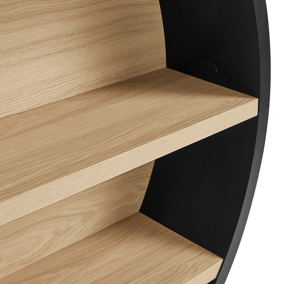 Romy 47" Round Wall Book Shelf by Modway