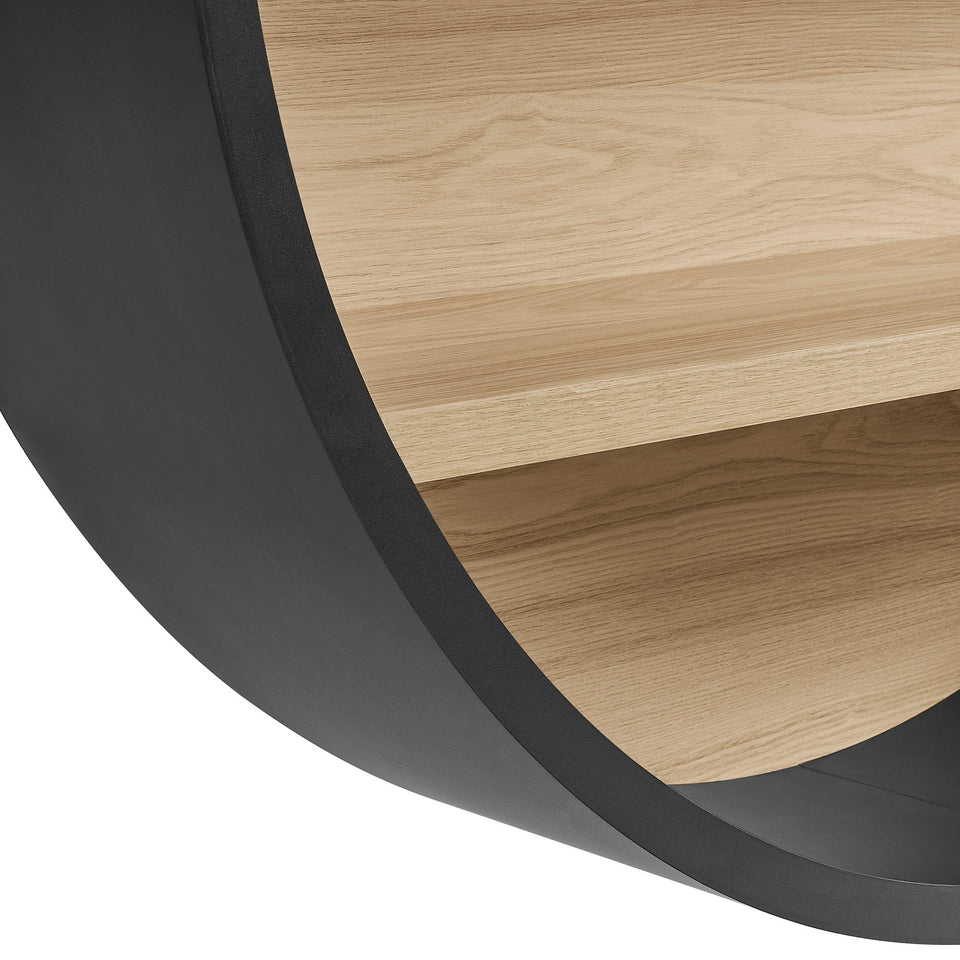Romy 47" Round Wall Book Shelf by Modway