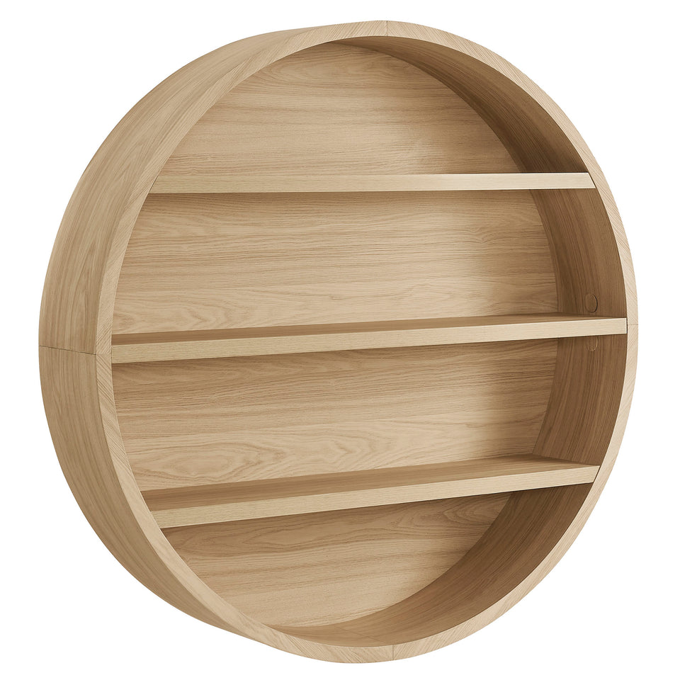 Romy 47" Round Wall Book Shelf by Modway