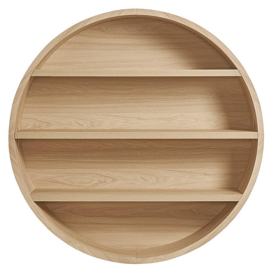 Romy 47" Round Wall Book Shelf by Modway