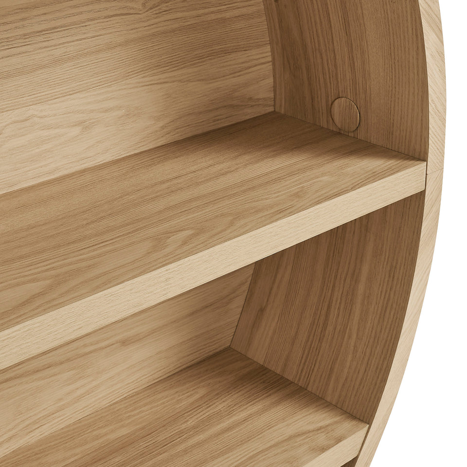 Romy 47" Round Wall Book Shelf by Modway