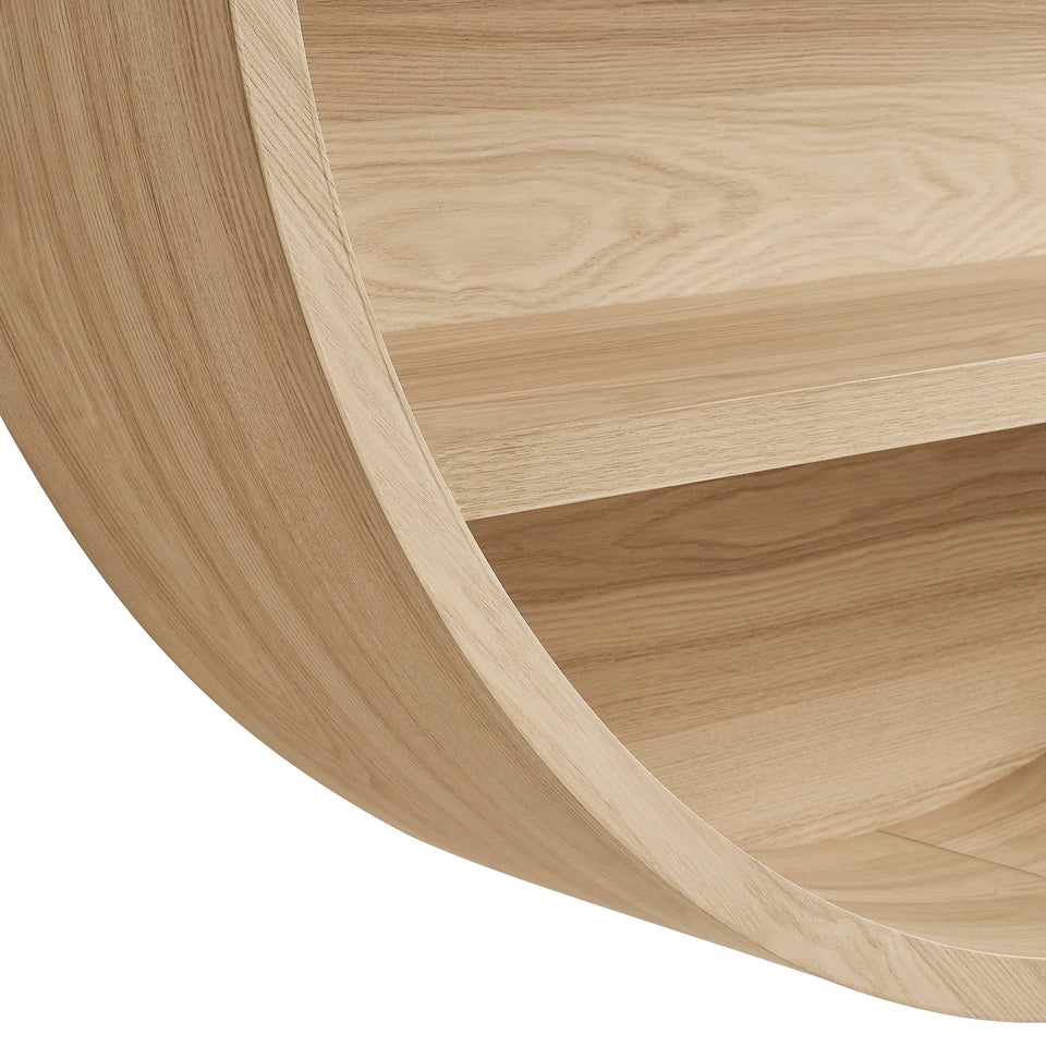 Romy 47" Round Wall Book Shelf by Modway
