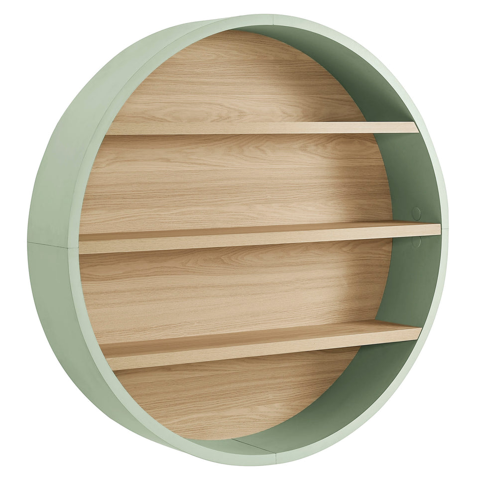 Romy 47" Round Wall Book Shelf by Modway