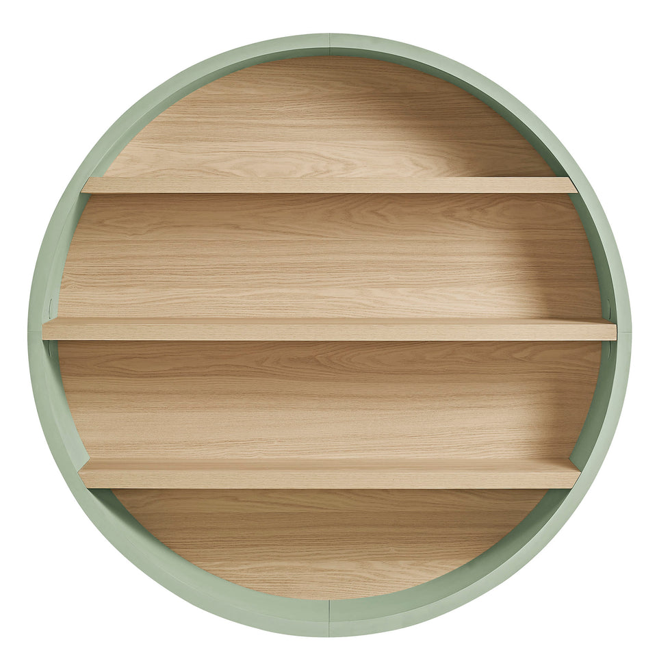 Romy 47" Round Wall Book Shelf by Modway