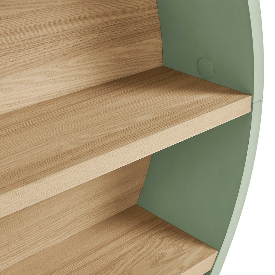 Romy 47" Round Wall Book Shelf by Modway