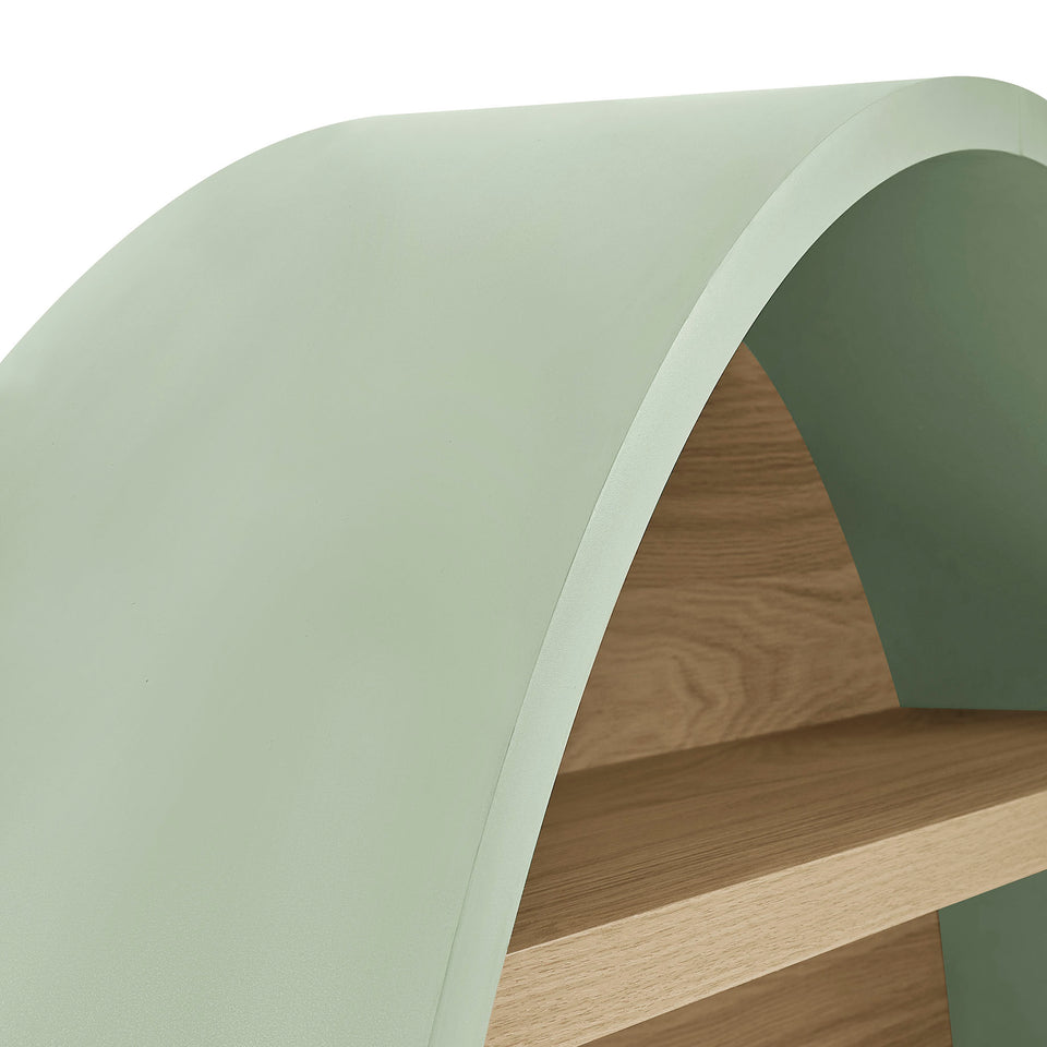 Romy 47" Round Wall Book Shelf by Modway