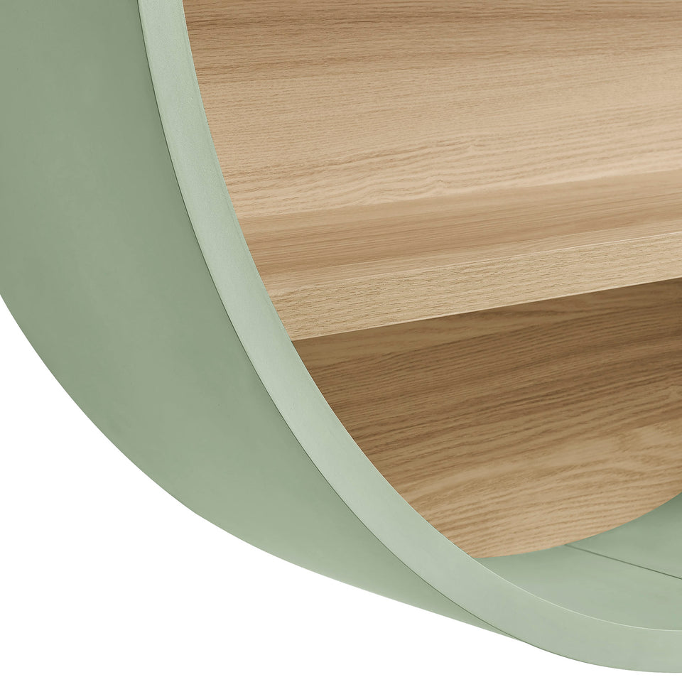 Romy 47" Round Wall Book Shelf by Modway