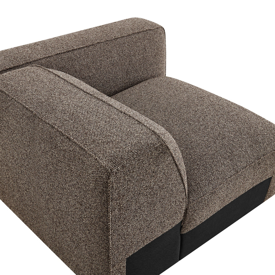 Auren Lattice Bouclé Upholstered Modular Right-Facing Arm Chair by Modway