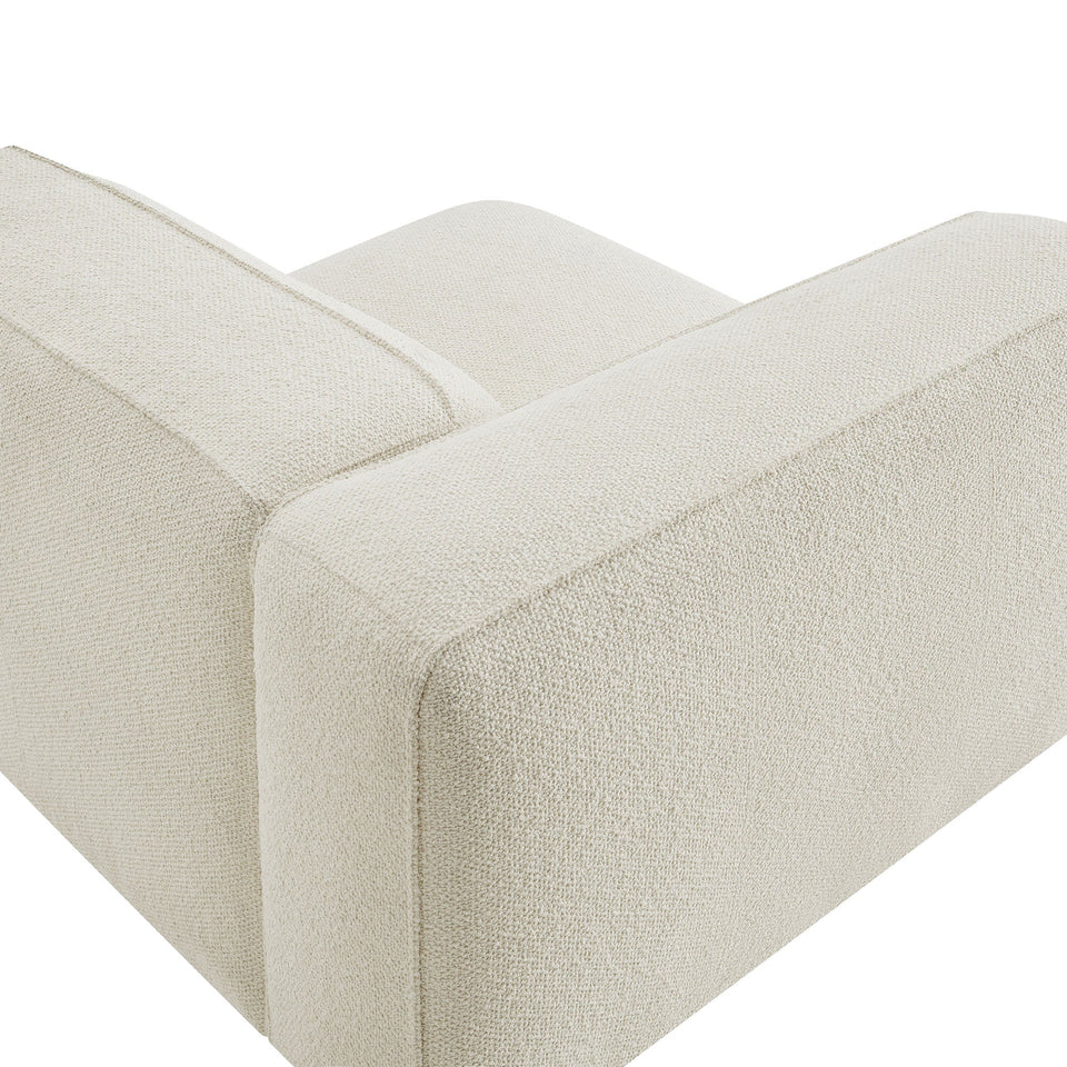 Auren Lattice Bouclé Upholstered Modular Left-Facing Arm Chair by Modway