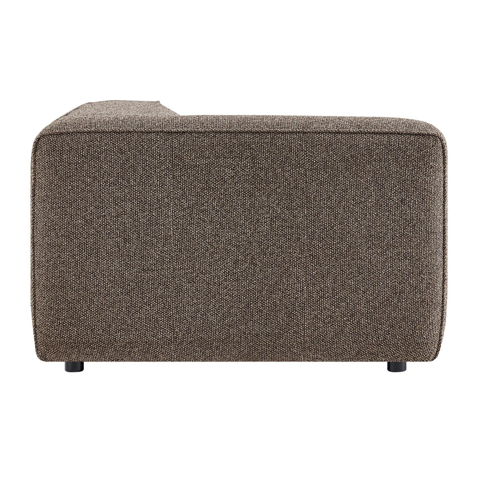 Auren Lattice Bouclé Upholstered Modular Left-Facing Arm Chair by Modway