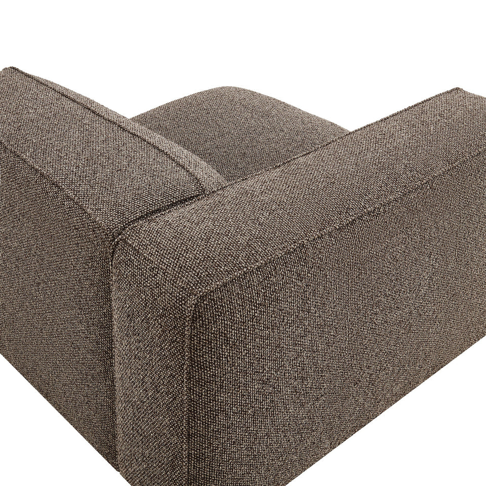 Auren Lattice Bouclé Upholstered Modular Left-Facing Arm Chair by Modway