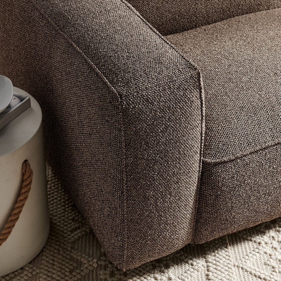 Auren Lattice Bouclé Upholstered Modular Left-Facing Arm Chair by Modway
