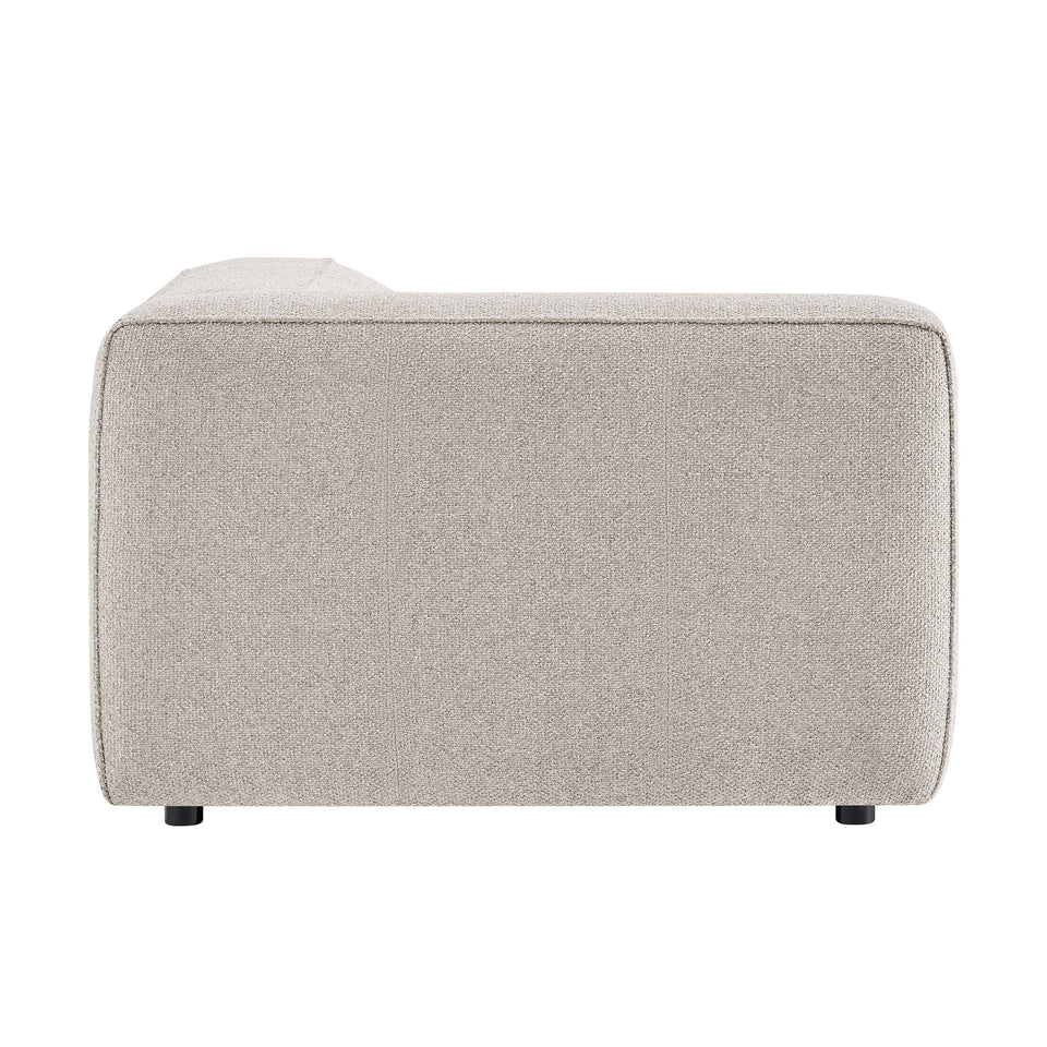 Auren Lattice Bouclé Upholstered Modular Left-Facing Arm Chair by Modway