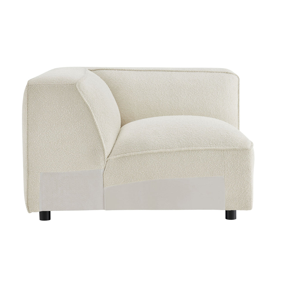 Auren 5 Piece Lattice Bouclé Upholstered Modular Corner Sectional by Modway