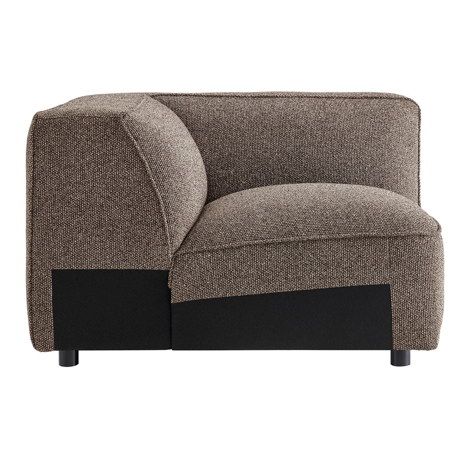 Auren 5 Piece Lattice Bouclé Upholstered Modular Corner Sectional by Modway