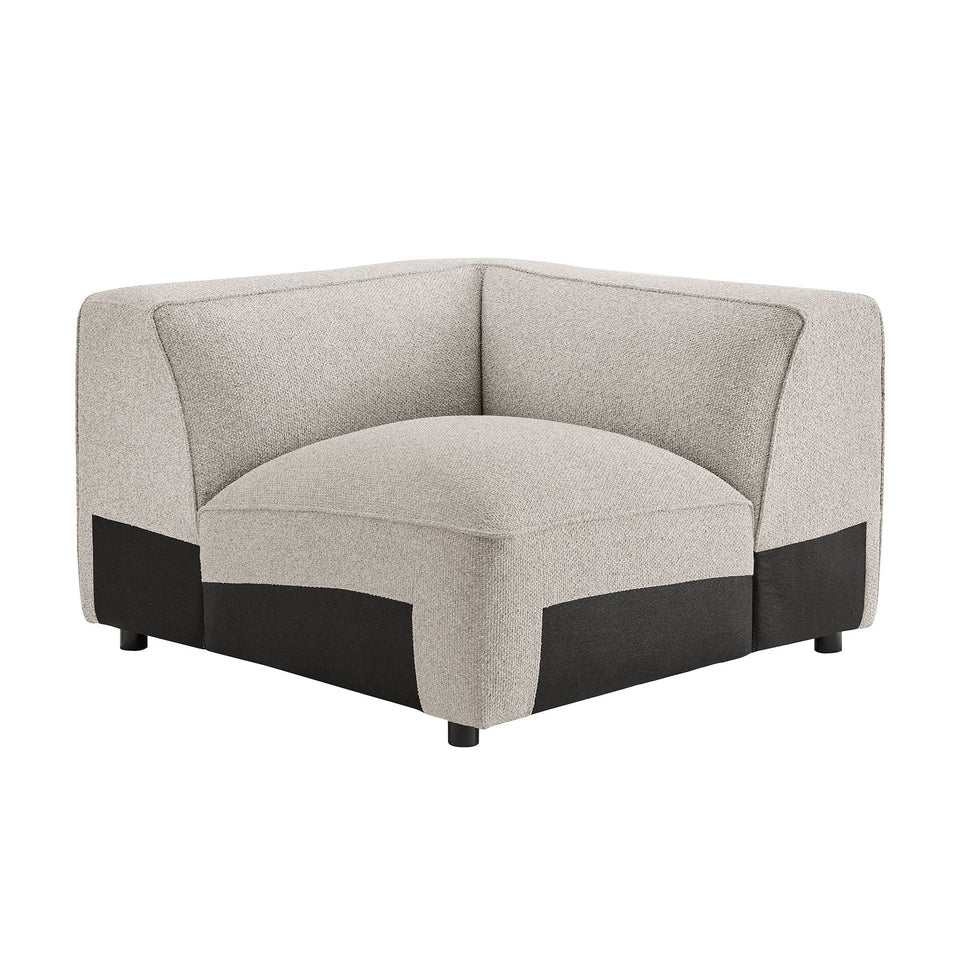 Auren Lattice Bouclé Upholstered Modular Corner Chair by Modway