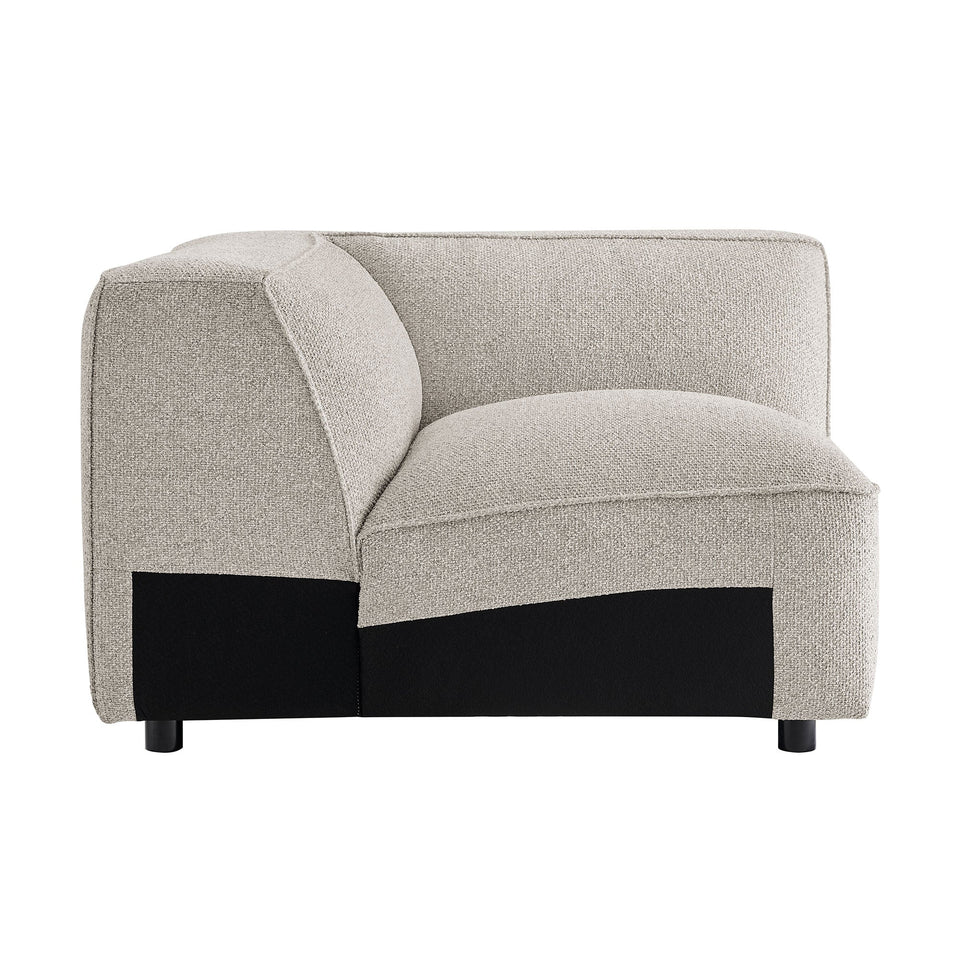 Auren 5 Piece Lattice Bouclé Upholstered Modular Corner Sectional by Modway