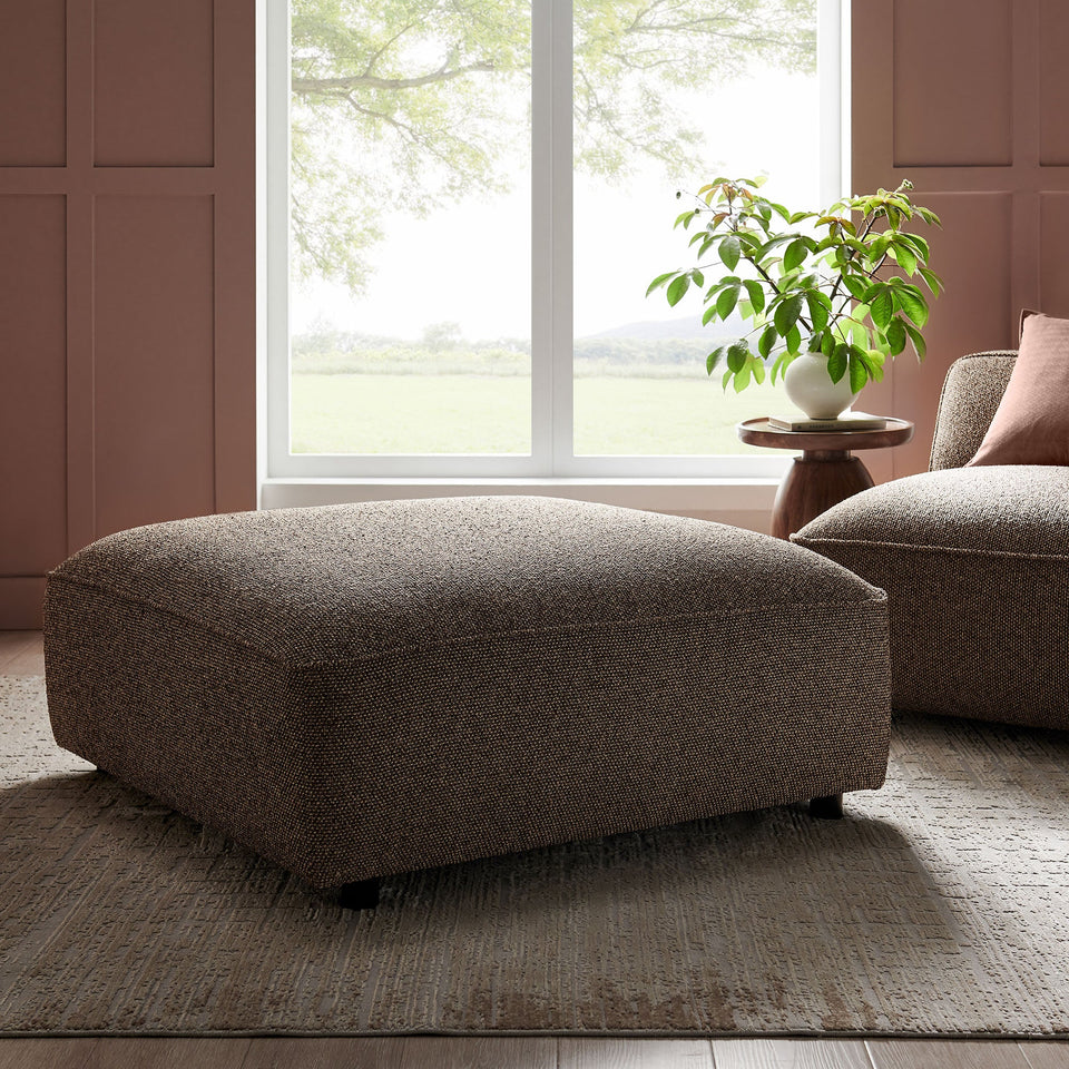 Auren Lattice Bouclé Upholstered Ottoman by Modway