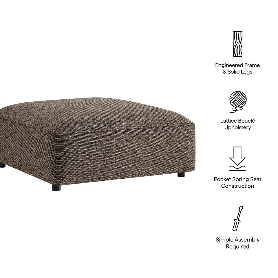 Auren Lattice Bouclé Upholstered Ottoman by Modway