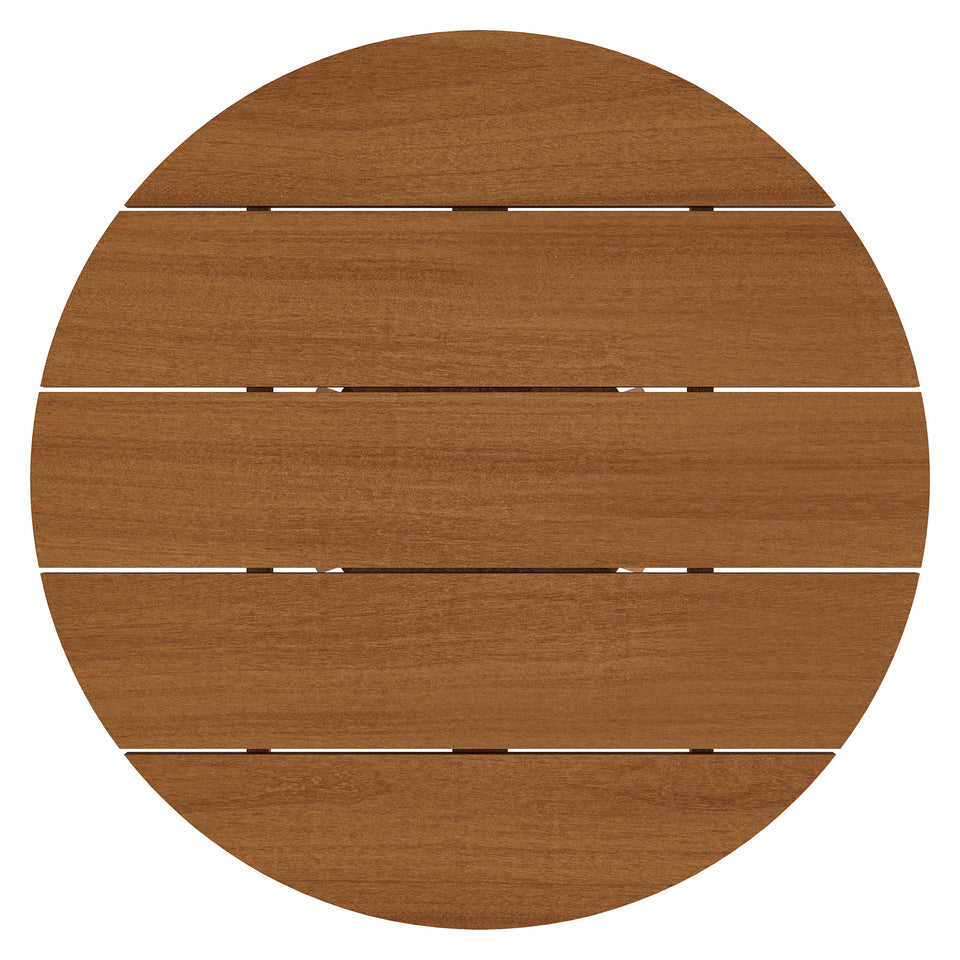 Lane 31 Inch Round Outdoor Patio Teak Wood Bar Table by Modway