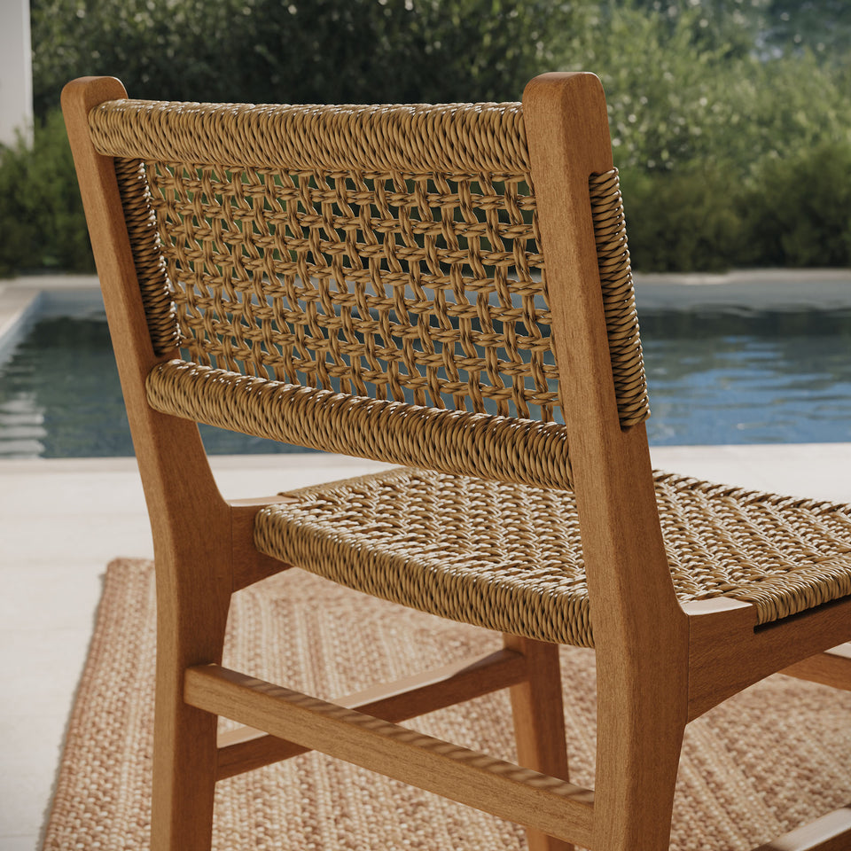 Rowe Outdoor Patio Teak Wood Dining Chair by Modway