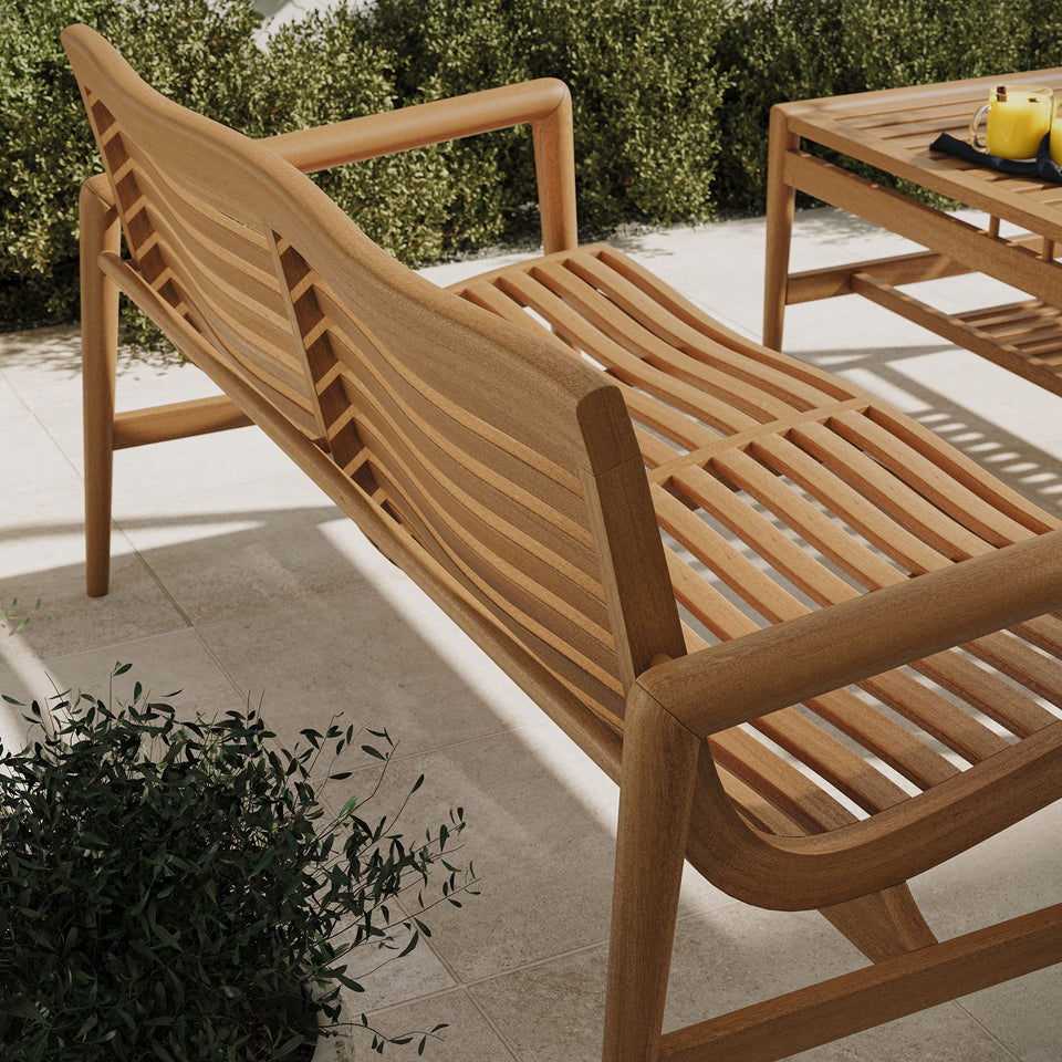 Hayden 56 Inch Outdoor Patio Teak Wood Loveseat by Modway