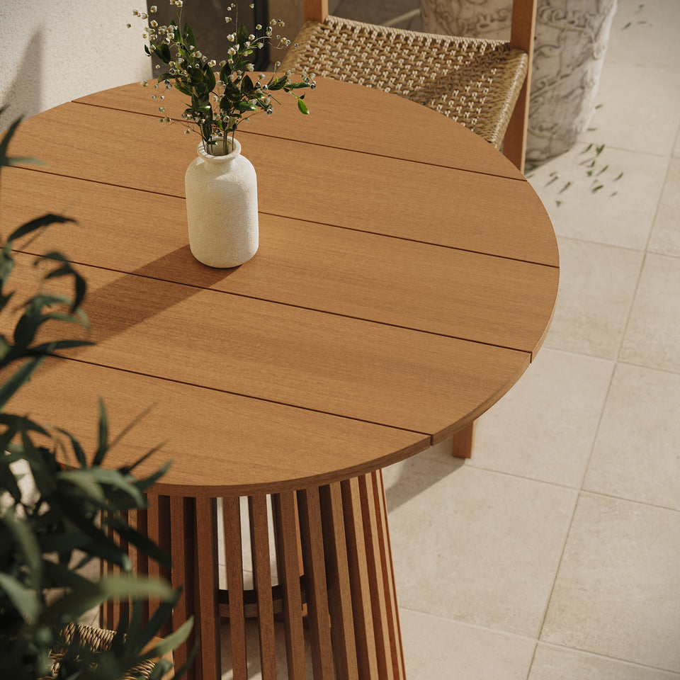 Rowe 5-Piece Outdoor Patio Teak Wood Bar Set by Modway