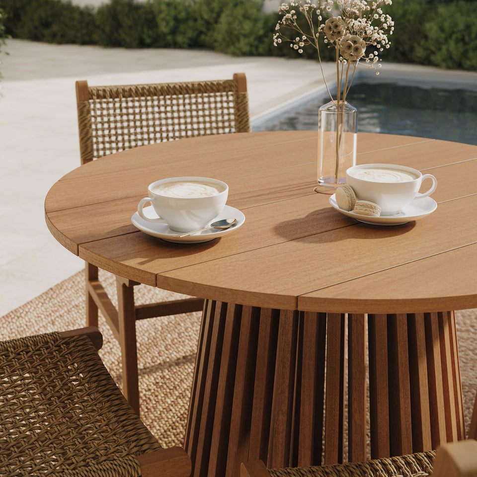 Rowe 5-Piece Outdoor Patio Teak Wood Dining Set by Modway