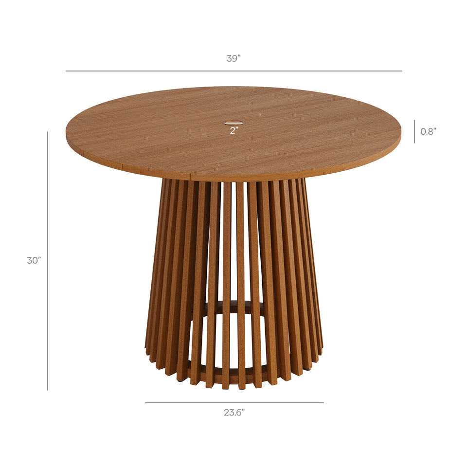 Reed 5-Piece Outdoor Patio Teak Wood Dining Set by Modway